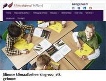 Tablet Screenshot of klimaatgroepholland.nl